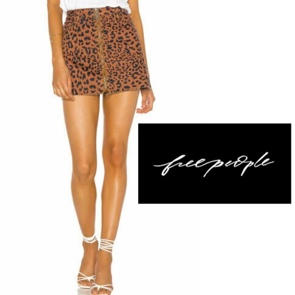 Free People Dresses & Skirts - NWT $78 Free People Leopard Print Jean
